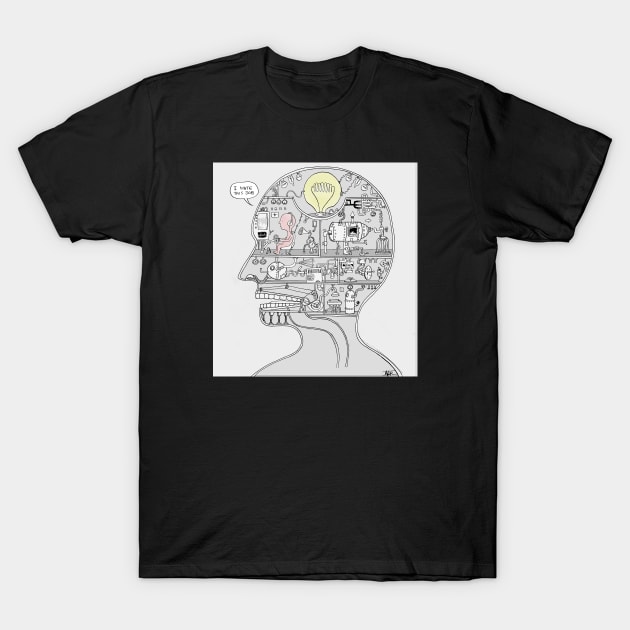 The little guy inside your head T-Shirt by Loui Jover 